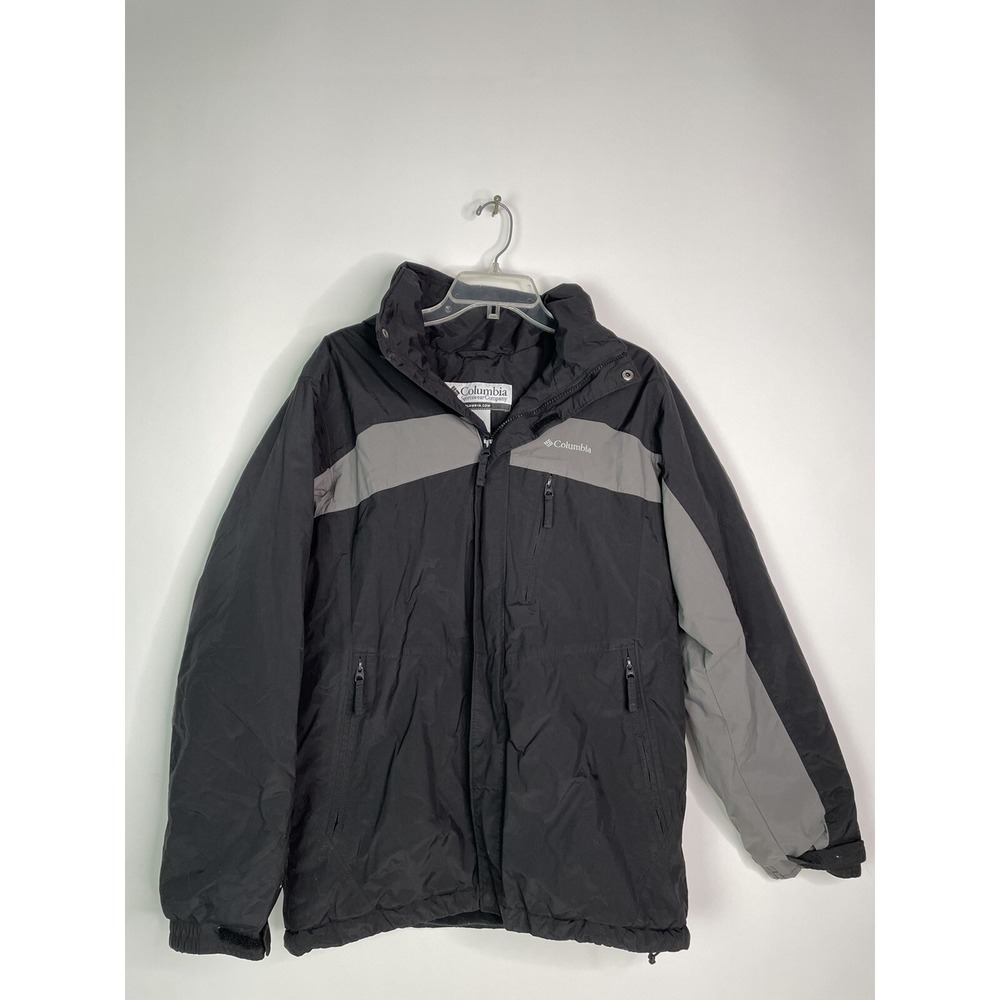 Columbia‎ Jacket Adult Med  Black/gray Outdoors Jacket Nice! Hooded